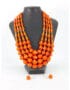 Bijoux collier africain mariage orange