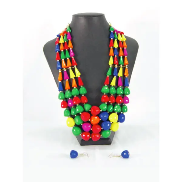 Collier De Perles Colorées, Style Africain