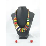 Ensemble de bijoux africains pour femmes, collier de perles en bois