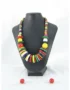 Ensemble de bijoux africains pour femmes, collier de perles en bois