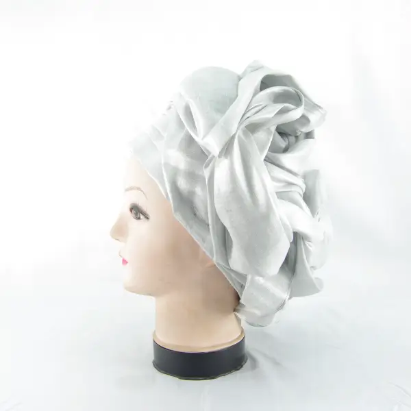 Foulard Africain Fait Main Pour Femme - Tissus Coton Gris